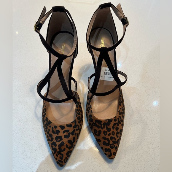 Black and leopard Christian Siriano heels. Size 9.5 - Picture 1 of 7